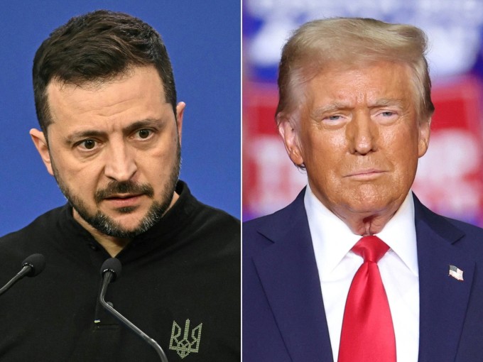 Tổng thống Volodymyr Zelensky (trái) và Tổng thống Mỹ Donald Trump. Ảnh: AFP