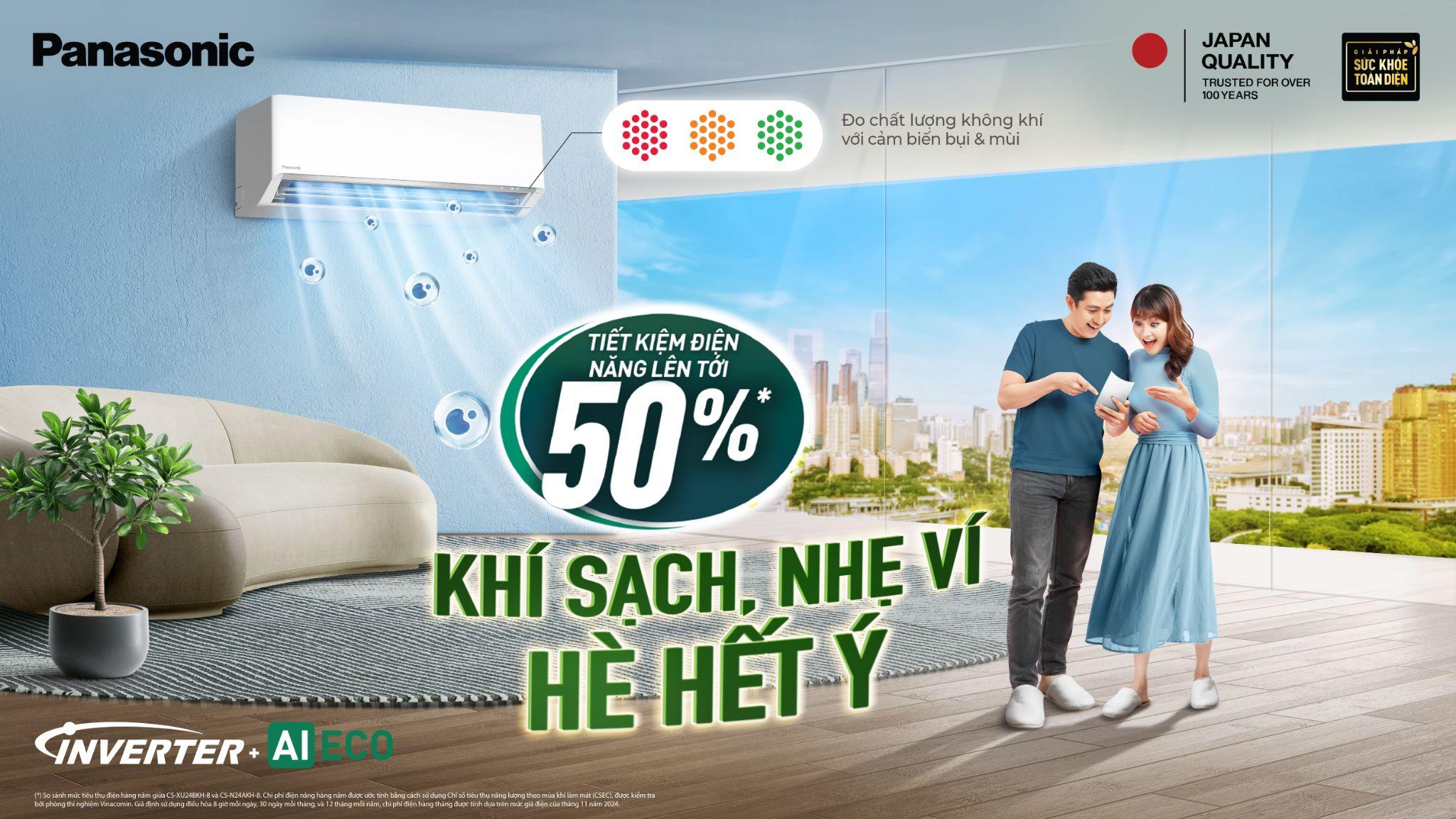 Điều hòa Panasonic XU thế hệ mới 2025: Cảnh báo chất lượng không khí theo thời gian thực, tiết kiệm đến 50% tiền điện - 1