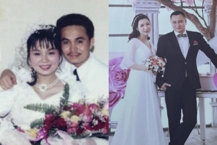 Hôn nhân của 2 nghệ sĩ quê Bắc Ninh: Người cưới vợ “Hoa hậu Hàng Buồm”, người nên duyên cùng Thiếu tá xinh đẹp