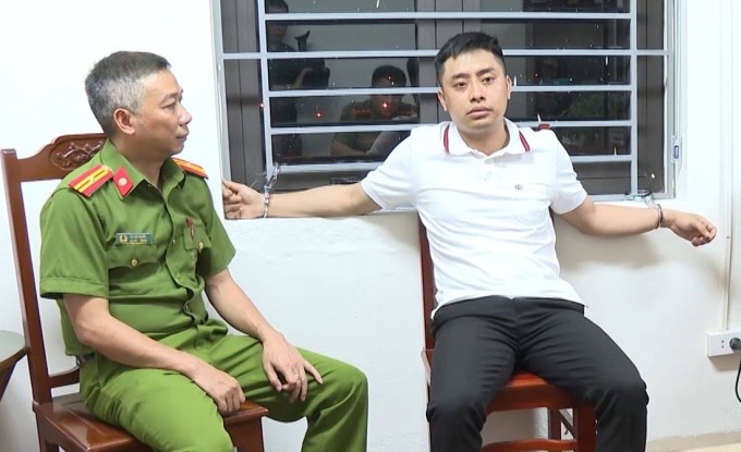Bùi Đình Khánh khi bị bắt ở Thanh Hóa. Ảnh: Công an cung cấp