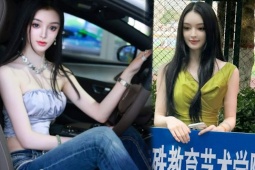 Cô gái xinh đẹp như AI cầm bảng chỉ dẫn tại hội thao gây sốt