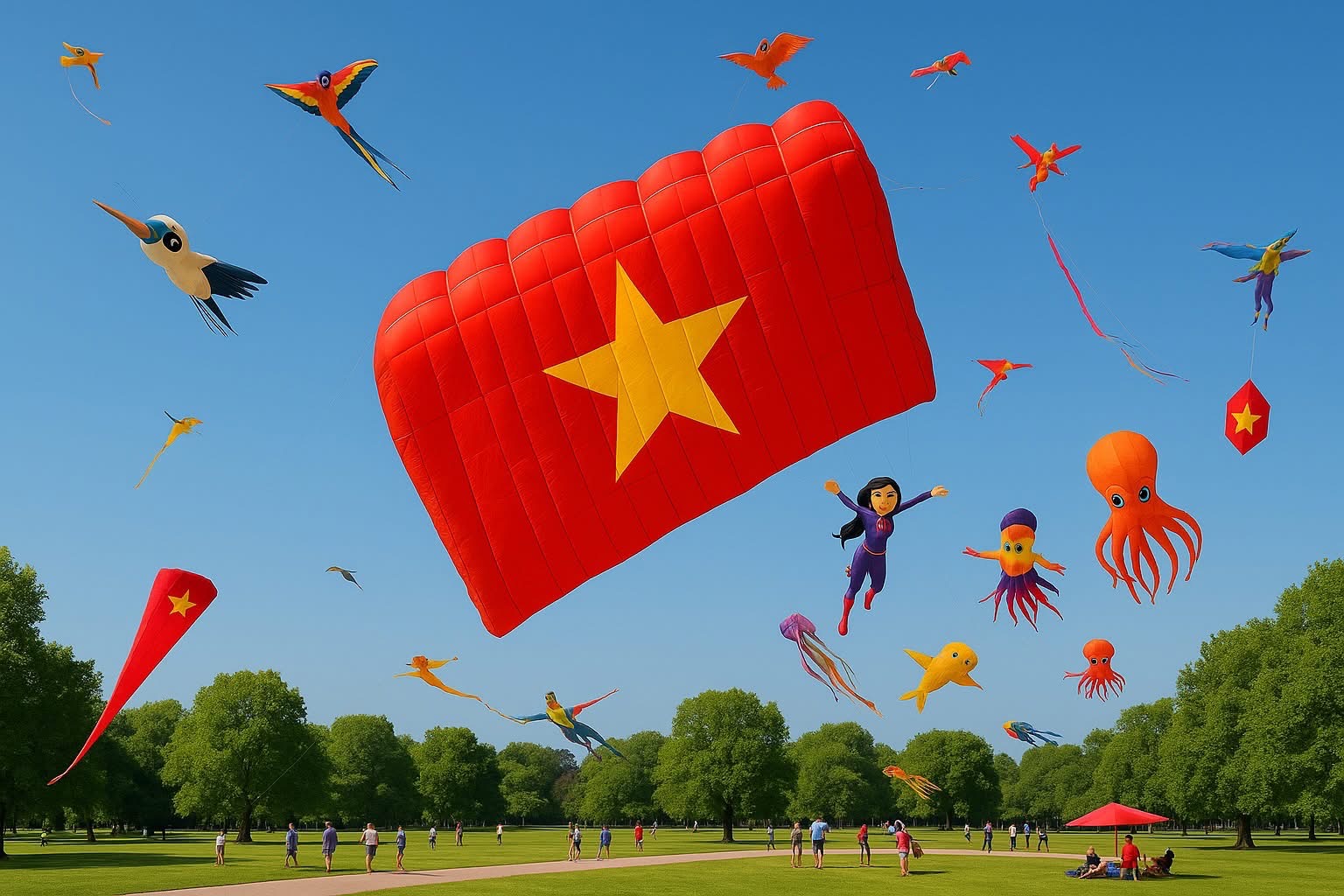 Khung cảnh hàng trăm con diều bay lượn, vẽ nên khung cảnh nên thơ trên bầu trời thành Vinh, sẽ được tái hiện tại Eco Central Park