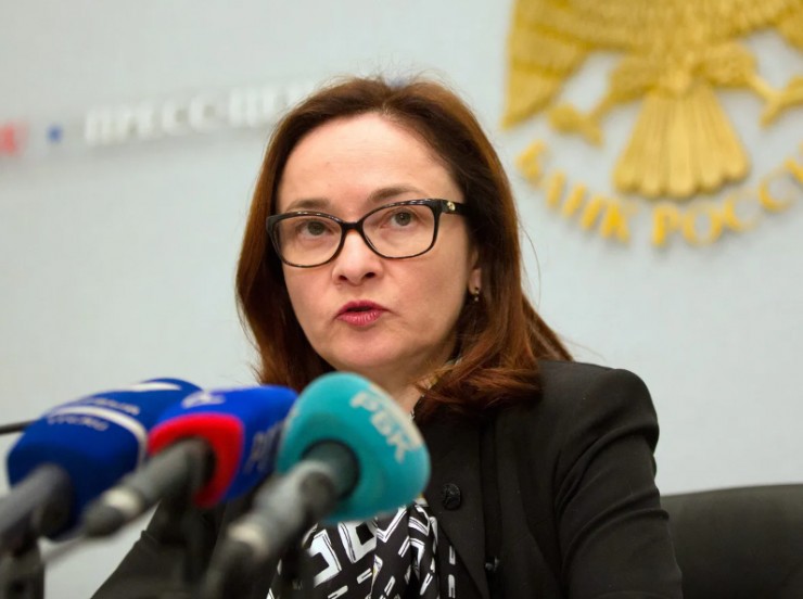 Bà Elvira Nabiullina là cố vấn kinh tế cho Tổng thống Nga Vladimir Putin trước khi trở thành Thống đốc Ngân hàng Trung ương Nga (CBR) từ năm 2013. Ảnh: Bloomberg