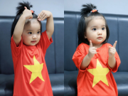 Đời sống Showbiz - Con gái Khánh Thi - Phan Hiển mặc áo cờ đỏ sao vàng siêu cưng