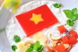 Thạch rau câu cờ đỏ sao vàng, trẻ nhỏ cũng có thể tự làm được