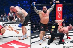 MMA kinh điển: " Quái thú " chỉ 30 giây hạ đo ván lực sĩ 5 lần khỏe nhất hành tinh