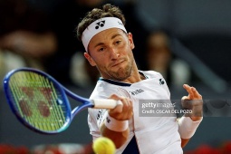 Nóng rực tennis Madrid Open ngày 5: Ben Shelton dừng bước, Casper Ruud đi tiếp