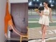 Siêu mẫu Thu An xoạc chân trên tường gây tranh cãi, tập cả yoga lẫn pickleball
