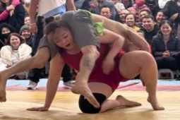 Nữ đô Anh Thư "mặt hoa hậu, thân lực sĩ", là "chuyên gia" quật ngã trai làng