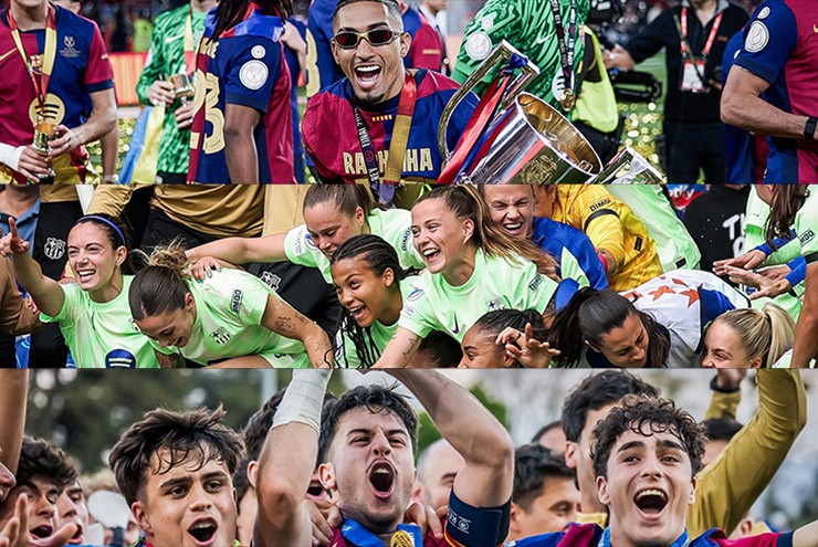 Các đội bóng Barcelona trước mùa giải lịch sử: Chờ 3 cú ăn ba, thống trị châu Âu
