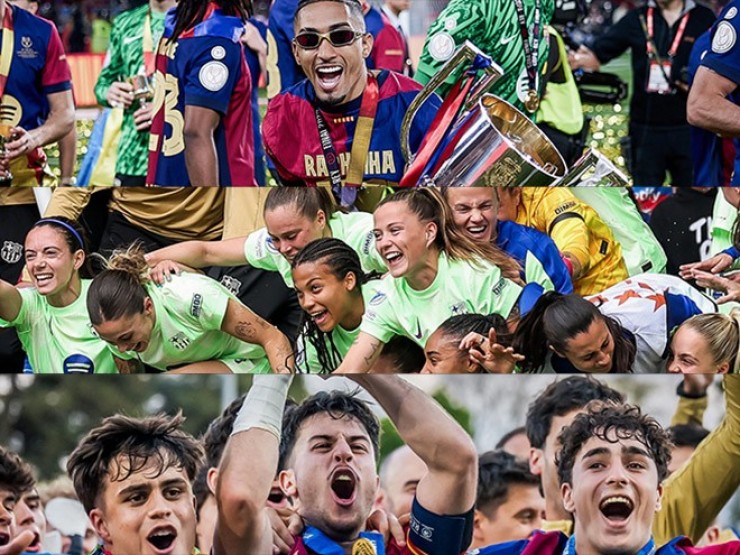 Các đội bóng Barcelona trước mùa giải lịch sử: Chờ 3 cú ăn ba, thống trị châu Âu