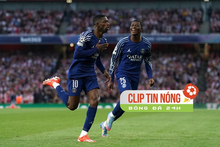 Dembele "xé lưới" Arsenal, san bằng kỷ lục của Mbappe ở Cúp C1 (Clip tin nóng)
