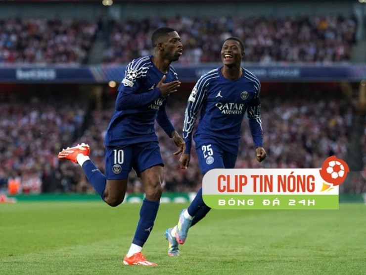 Dembele “xé lưới“ Arsenal, san bằng kỷ lục của Mbappe ở Cúp C1 (Clip tin nóng)