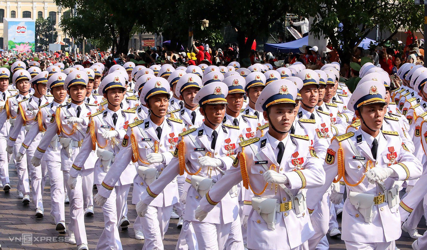 Khối sĩ quan hải quân. Ảnh:&nbsp;Thanh Tùng
