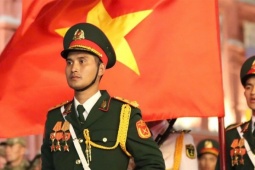 Quân nhân Việt Nam hợp luyện duyệt binh trên Quảng trường Đỏ