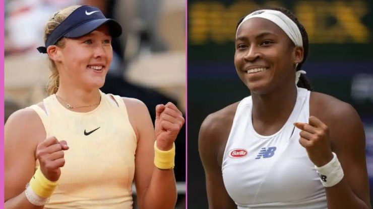 Andreeva (bên trái) được kỳ vọng sẽ làm nên bất ngờ trước Gauff