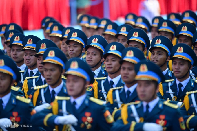 Khối sĩ quan hải quân. Ảnh:&nbsp;Thanh Tùng