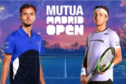 Trực tiếp tennis Madrid Open ngày 9: Ruud đấu Medvedev, " ngựa ô " thách thức hạt giống