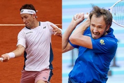 Video tennis Ruud - Medvedev: 2 set đẳng cấp, trả nợ thành công (Madrid Open)