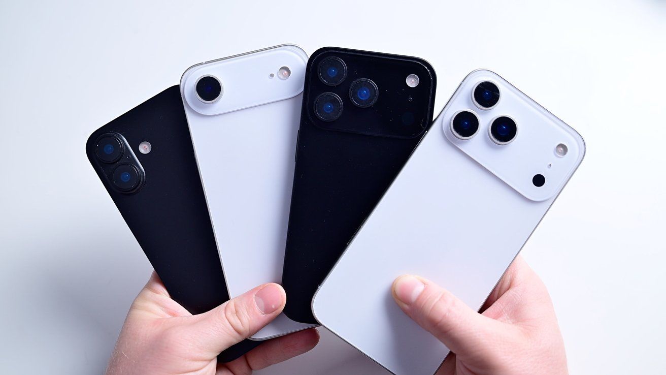 Mô hình của bộ tứ iPhone 17.