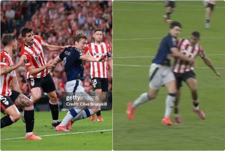 Tranh cãi MU hưởng lợi từ trọng tài: Maguire thoát thẻ đỏ, fan Bilbao bức xúc