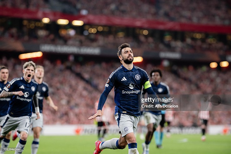 Bruno&nbsp;Fernandes lập cú đúp bàn thắng vào lưới Bilbao ngay trên sân&nbsp;San Mamés