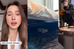 Cô gái gây sốc với tuyên bố có người trốn dưới giường khách sạn ở Nhật