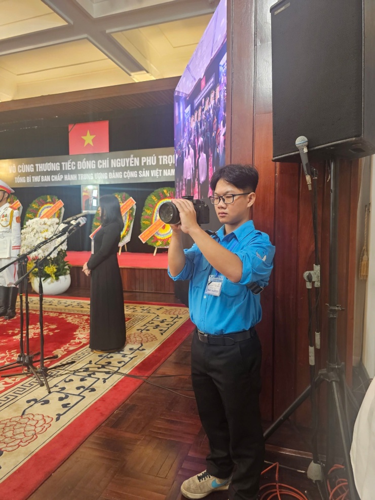 Hoàng tác nghiệp tại Quốc tang cố Tổng Bí thư Nguyễn Phú Trọng năm 2024. Ảnh: Nguyễn Vĩnh Kha