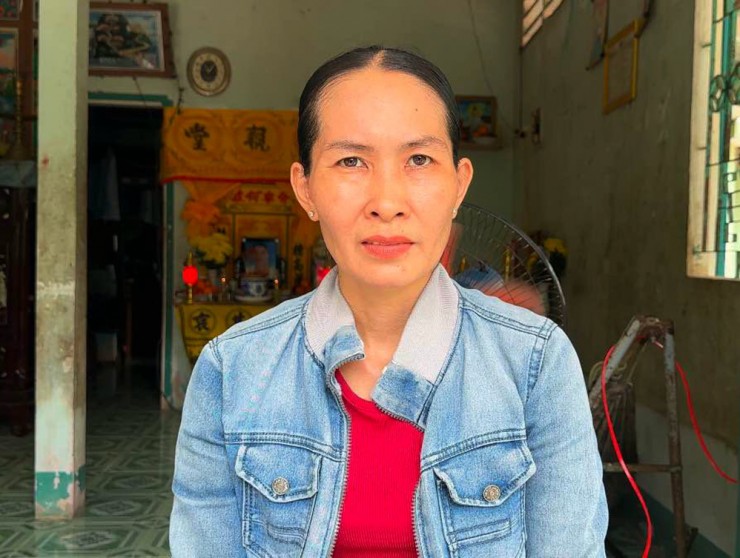 Bà Nguyễn Thị Hiền, mẹ của nữ sinh Nguyễn Ngọc Bảo Trân. Ảnh: Hoài Thanh