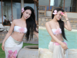 Bạn gái tiền đạo Nhâm Mạnh Dũng diện bikini khoe dáng cực nuột