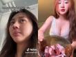Dạy nấu ăn trên TikTok, hot girl để lộ khoảnh khắc "khó tin"