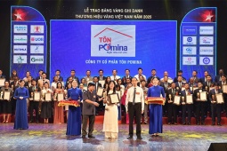 Công ty Cổ phần Tôn Pomina vinh dự đạt Top 10 Thương hiệu Vàng Việt Nam 2025