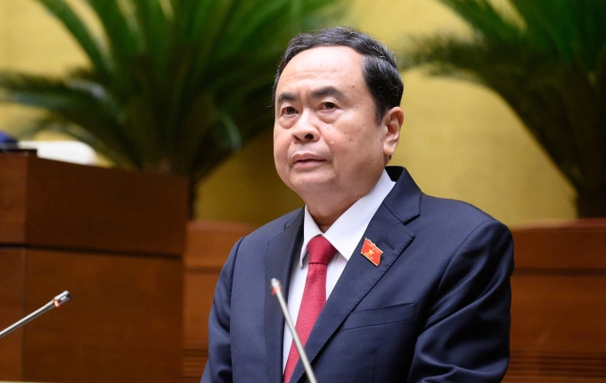 Chủ tịch Quốc hội Trần Thanh Mẫn phát biểu khai mạc kỳ họp. Ảnh:&nbsp;Hoàng Phong