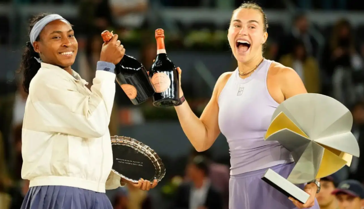Gauff (bên trái) có cơ hội gặp lại Sabalenka tại Rome Open 2025
