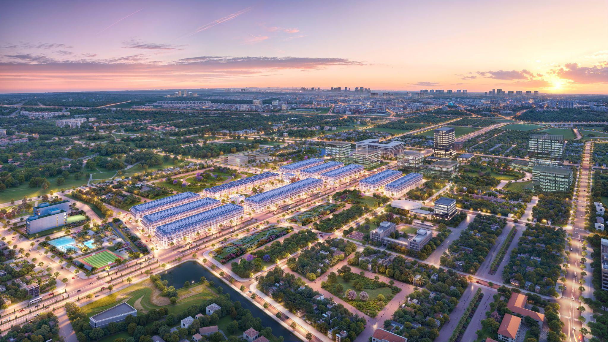 Dự án Phố Hiến City tại Khoái Châu, Hưng Yên với quy hoạch bài bản, đồng bộ, hiện đại đang nhận được sự quan tâm của đông đảo khách hàng. Ảnh: Công ty Cổ phần Đầu Tư Phát triển Bình Minh Phố Hiến