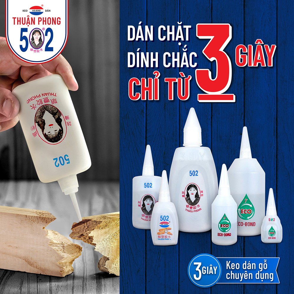Sản phẩm keo dán gỗ tiêu biểu của keo dán Thuận Phong