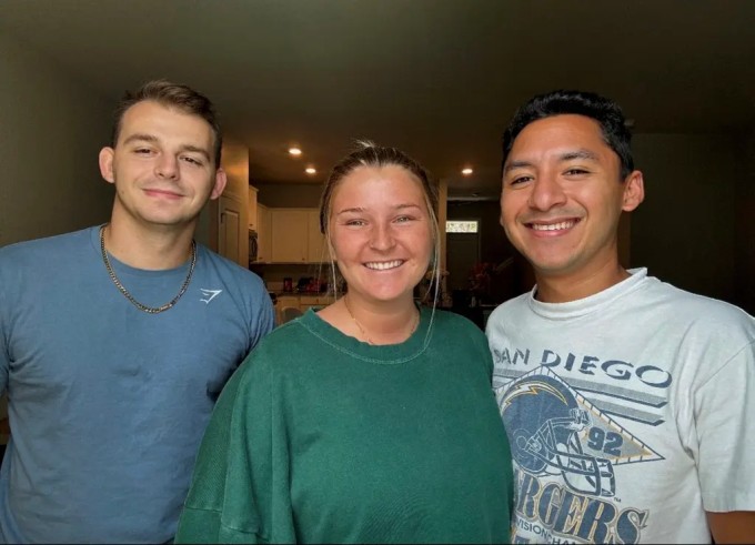 Megan Meyer cùng chồng cũ Tyler (trái) và chồng hiện tại Michael. Ảnh: NYPost