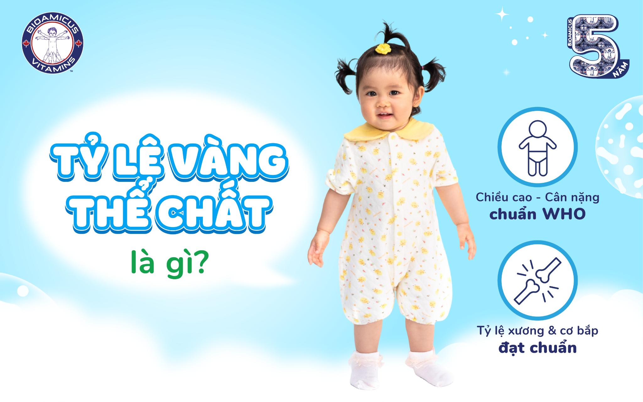 Tỷ lệ vàng thể chất cho bé phát triển cân đối