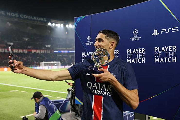 Achraf Hakimi được bình chọn là cầu thủ xuất sắc nhất trận đấu với Arsenal