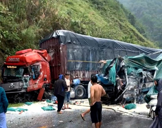 Hiện trường vụ tai nạn chiều 9/5. Ảnh: Tuấn Domino