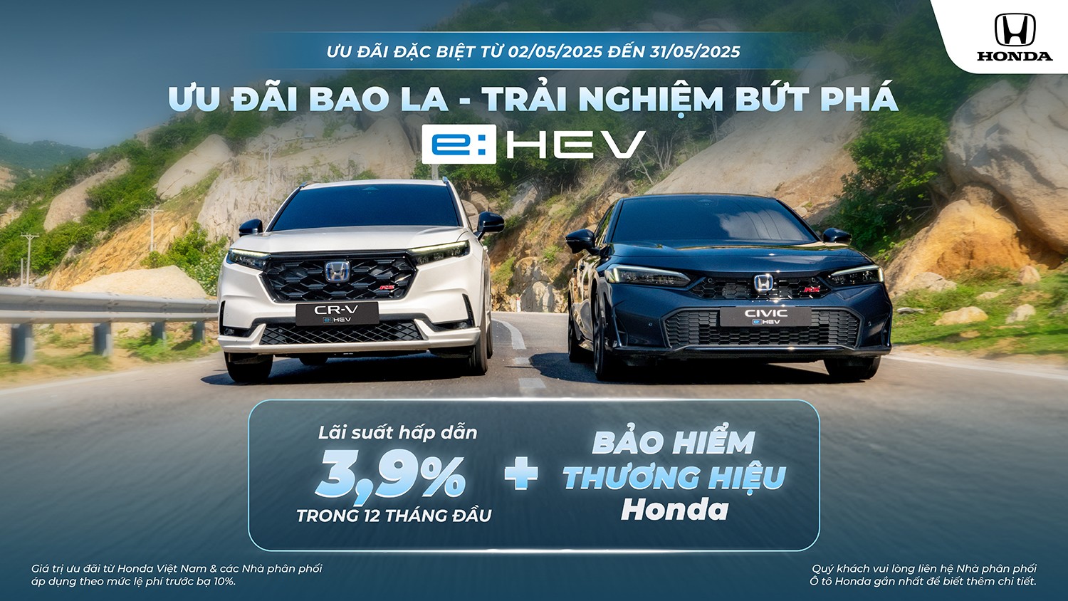 Chương trình khuyến mại của các dòng xe ô tô Honda trong tháng 5 năm 2025 - 2