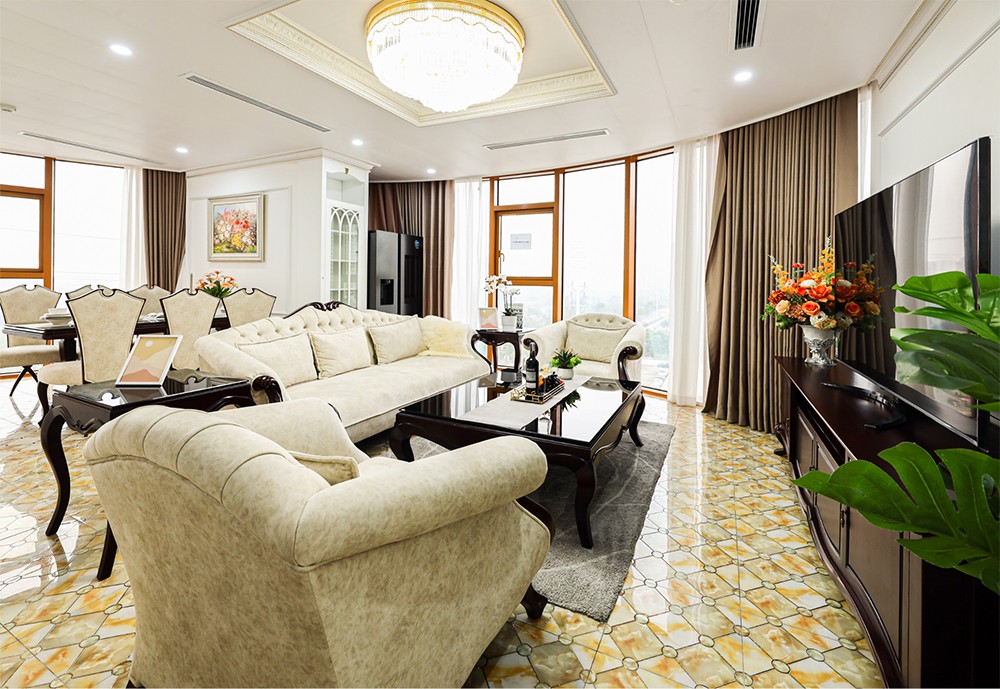 Căn hộ QMS Top Tower được bàn giao đầy đủ nội thất cao cấp nhập khẩu (Nguồn: QMS)