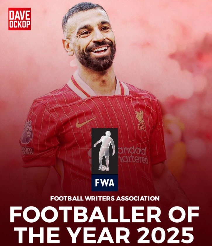 Salah được Hiệp hội Nhà báo ở Anh vinh danh