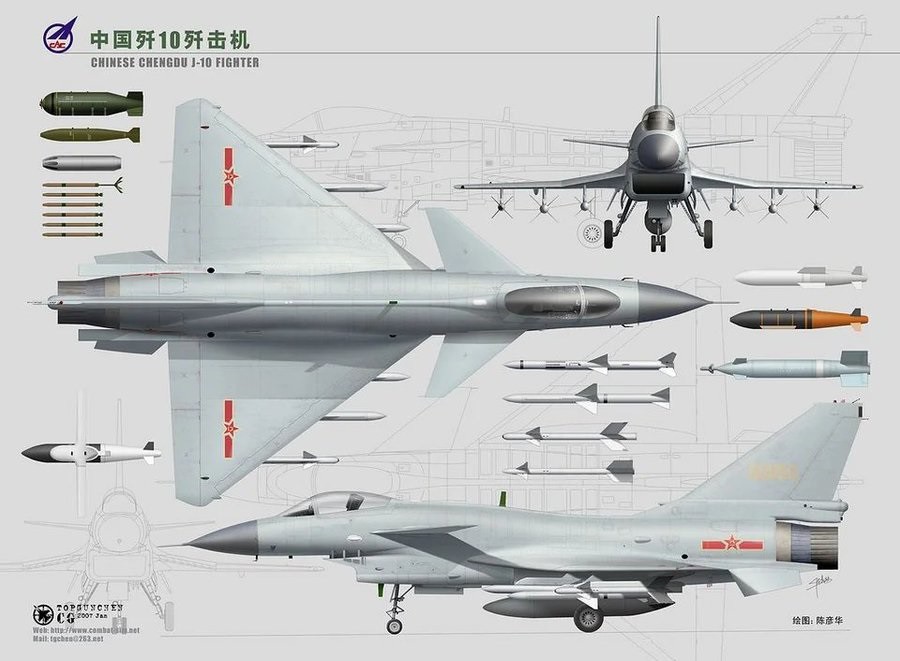 J-10, mẫu tiêm kích đáng gờm của Trung Quốc (ảnh: Eurasian Times)