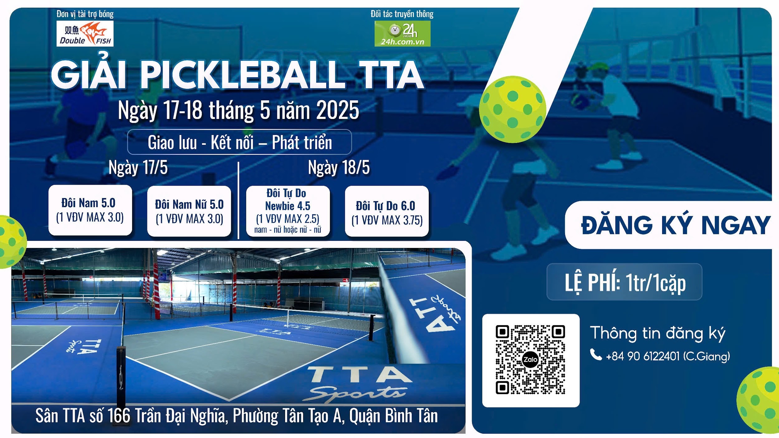 Mở cổng đăng ký giải Pickleball TTA 2025: Sân chơi chỉn chu và công bằng cho các tay vợt phong trào - 1