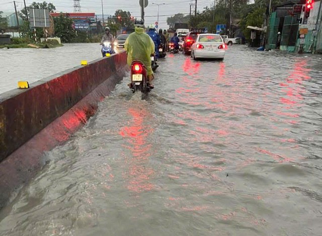 Mưa ngập tại huyện Trảng Bom, tỉnh Đồng Nai