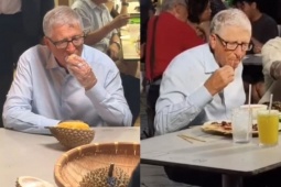 Bill Gates  ' cau mày '  khi ăn thử sầu riêng