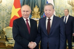 Tổng Bí thư Tô Lâm hội đàm hẹp với Tổng thống Nga Vladimir Putin