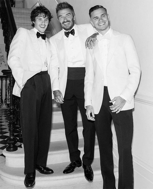 Brooklyn đăng ảnh bên bố và em trai giữa tin đồn rạn nứt gia đình. Ảnh: Instagram Romeo Beckham
