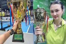Người đẹp bóng chuyền Kim Huệ vô địch giải pickleball, CLB Nhật Bản muốn có Bích Tuyền